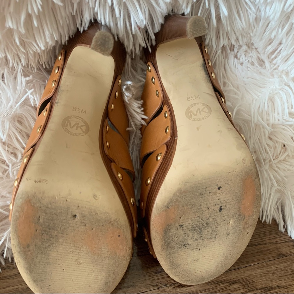 Michael Kors Somerly Leather Mule Pump Heels - Picture 12 of 12